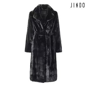 [최초가 3190000] 모피 너치드 카라 밍크 코트   (JFCR01BK)