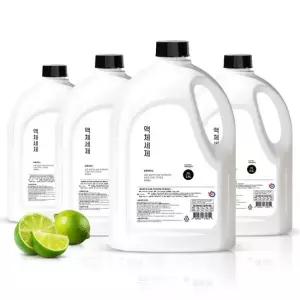 바른세탁소 액체세제 라임향 2.5L 4개 대용량 세탁세제