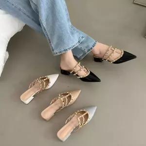 대신CM ysou-2310 가죽 찡 패션 뮬/여성슬리퍼/블로퍼/뮬슬리퍼