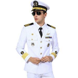 해군군복 장교 제복 캡틴 선장 유니폼 코스프레 군복 모자 정장 선장제복 파일럿