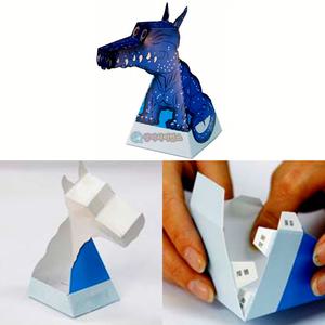 과학실험 착시현상실험교구 고개돌리는착시인형 움직이는공룡 10인