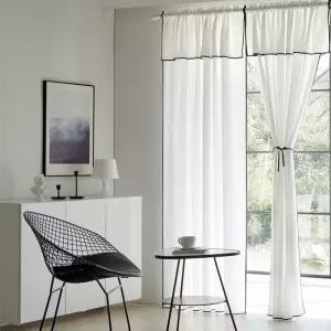 바이어스 쉬폰 봉집 가리개 거실 커튼