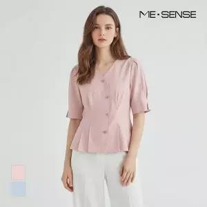 [미센스] 브이넥 반팔 블라우스_MB45BLM108Z