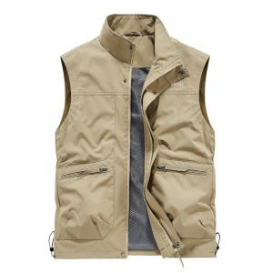 JEEP SPIRIT 지프 봄 여름 야외 낚시 조끼 남성 단색 민소매 조끼 재킷 M-4XL