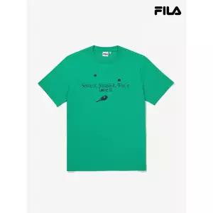 [아웃도어스/휠라]휠라 tennis 레터링 반팔티셔츠 (FE2RSF5111X_GRN)