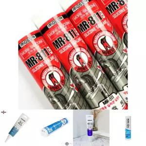 (회색) 내열용 실리콘/실란트/방수/튜브형/바르는/창틀/고열/방화/강력/페인트/외장/주방/욕조/튜브/몰딩