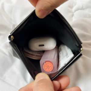 립 보관 가방 블랙 소형 화장품주머니 작은 자석식 소품