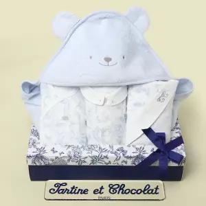 [롯데백화점]타티네쇼콜라 트왈드배냇저고리+속싸개+상하복+타올속겉싸(임신출산선물4종세트)TNORAG182B