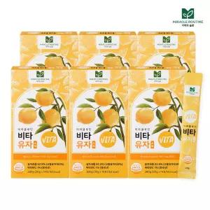 미라클루틴 비타 유자 스틱 6박스 (20gx84포) /고흥유자 비타민C 유자차