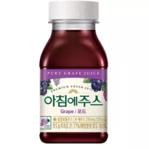 아침에주스 사무실음료 포도 아이음료 210ml 24입 포도 아침에주스