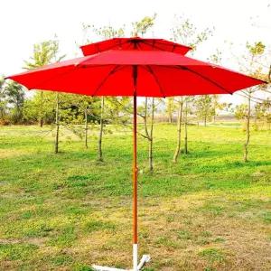 ms 2단 우드톤 파라솔 270cm 그늘막 비치 받침대별도/비치파라솔/특대형파라솔/사각파라솔/접이식파라솔