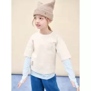 [BEANPOLE KIDS] 여아 레이어드 티셔츠  아이보리 (BI5941G050) (BI5941G050)