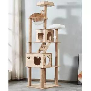 스크래쳐 5단 6단 캣타워 투명해먹 캣폴 고양이캣타워 원목 숨숨집 대형 고양이놀이터