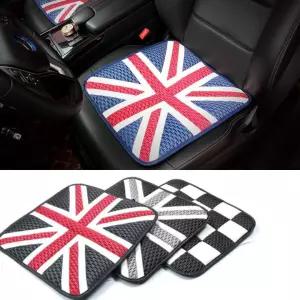미니쿠퍼 유니언잭 3D통풍 방석 자동차방석 차량 시트보호 장거리운전 쿠션