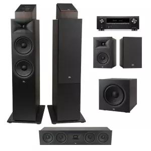 [데논] AVR-X1800H + JBL 280F 5.1.2채널(250B,200P) 애트모스 홈시어터