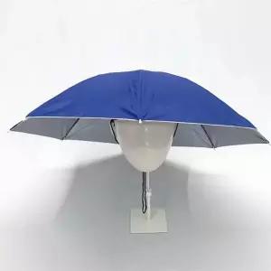 머리에 쓰는 소형 블루 모자 머리에쓰는우산