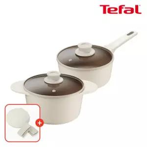 테팔 인덕션 주물 아이콘 냄비 2종(편수18+양수20)(+실리콘 냄비손잡이+냄비받침)