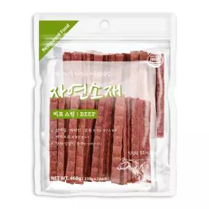 자연소재 애견간식 소고기육포스틱 460g