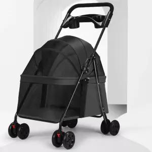 펫츄츄 저상형 강아지 유모차 접이식 개모차 매쉬 애견 중형견 소형견 펫웨건 폴딩