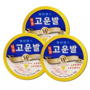 웰빙헬스 명품 고운발 110g x 3개 //풋크림 발각질 뒷꿈치