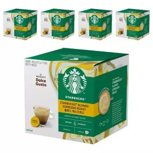 스타벅스 돌체구스토 사무실 카페 블론드 에스프레소 캡슐커피 5.5g 12개입 5개