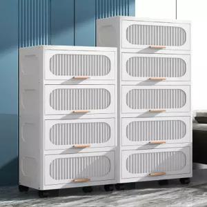 바퀴 달린 이동식 서랍장 4단 다용도 이동 사무실 화이트 철제 다용도 수납