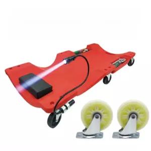 자동차 차량 정비 수리용 등받이판 LED 조명 누워서하는판 회전 바퀴 손잡이 스케이트 보드