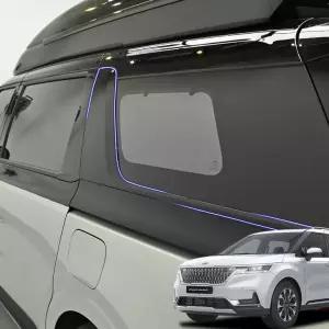 카니발 KA4 튜닝 크롬죽이기 윈도우 몰딩 D필러 용카본 용품 기스방지커버 신차필수 블랙 자동차