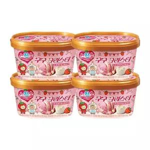 [롯데웰푸드]구구크러스터 스트로베리 크림치즈 660mlx4개