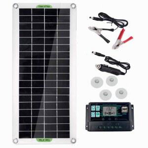 태양광패널 미니 충전세트 충전조명 태양광 충전 30w 폴라도레 세트 단결정 내구블랙