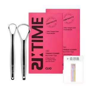 크리오 덴티메이트 리타임 올스테인리스 420 백태제거 혀클리너 스푼타입 2입x2세트+젤리풀브러쉬3입