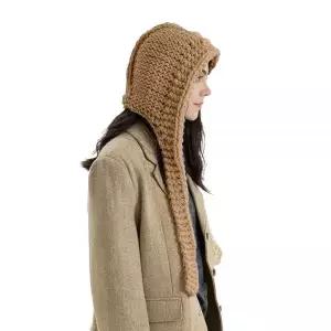 여성용 청키 2-in-1 모자와 스카프 두꺼운 겨울 모자 귀 플랩 따뜻한 방한모 방풍 넥 워머 스카프 케이프