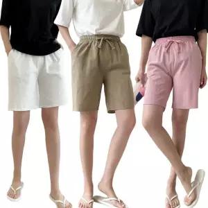 리베르 쿨  스판 밴딩 여자 5부 반바지 빅사이즈