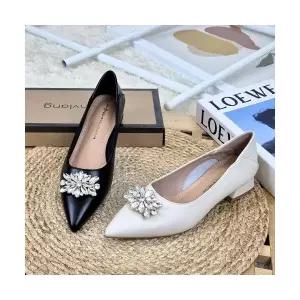 제이시 3cm 웨딩슈즈 통굽 여자 단화 플랫슈즈 K394