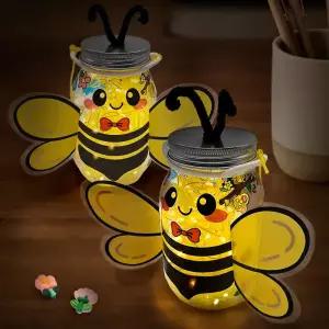 아트박스/탑키드 봄 꿀벌 투명 보틀 LED 장식 조명 만들기(1인개별포장)