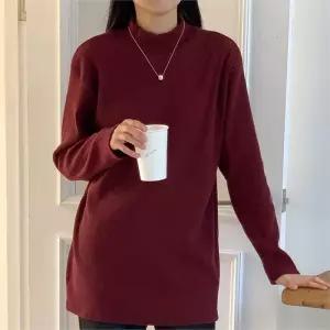 아이우먼 데일리삼각반폴라긴팔티 SSN623M212 빅사이즈