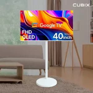 무빙큐빅스 화이트에디션 40인치 FHD QLED 삼탠바이미 이동식 스마트 TV 삼텐바이미 중소바이미 스탠바이미