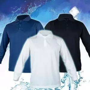 국산 기능성 쿨론 긴팔 카라 티 골프 등산 티셔츠/냉감 작업복 여름 쿨링 스포츠 헬스 아이스 쿨 운동