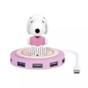 로이체)스누피 멀티허브 스마트USB USB충전포트 USB USB케이블