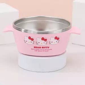 헬로키티 컬리 식기세척기용 스텐 대접 유치원 어린이집 유아 어린이 밥그릇 캐릭터 키티 국그릇