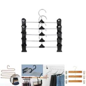 대형 5P 고급형 바지 걸이 집게/간편/슬림/걸이/논슬립/미끄럼방지/행거/치마/멀티/기능성/앵글/다용도