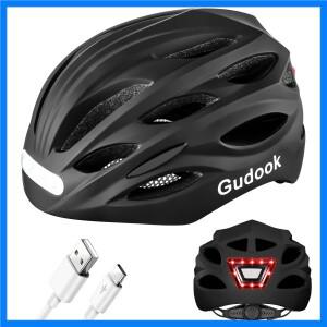 자전거 헬멧 남성용/여성용 성인용 자전거 헬멧: 사이클링 도시 통근 스케이트보드용 USB 충전식 LED 전면