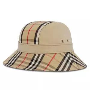 [버버리] 빈티지 체크 버킷햇 허니 베이지 72618894