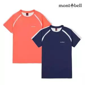 몽벨 여성 매쉬 배색 반팔 티셔츠