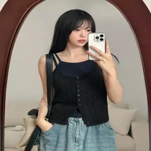 [제작] 모이브 오픈 스카시 니트 뷔스티에 86610 빅사이즈 여성의류