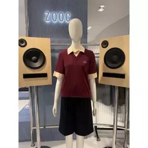 [ZOOC](신세계 사우스시티)니트배색카라넥블라우스 Z253MSC017