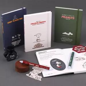 피너츠 스누피 75주년 양장 밴드 노트줄노트 유선 라인 제본 필기