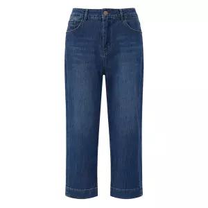 [벨리시앙](하남점)세미 와이드 7부 데님 팬츠 SL6109