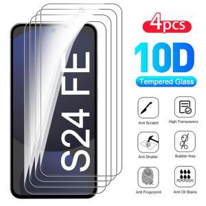 삼성 갤럭시 S24 FE용 강화유리 케이스 4개, S25 FE, 필름, 보호 유리