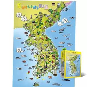 지도 500피스퍼즐 우리나라지도 명소 특산물 PL864